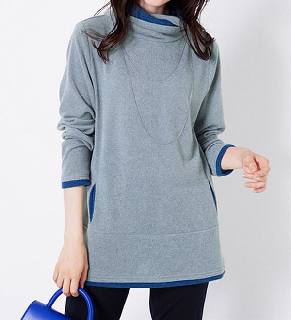 BELLUNA（ベルーナ）の「衿デザイン配色チュニック（チュニック）」｜詳細画像