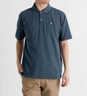 「＜アーノルド　パーマー＞ワンポイント刺しゅう鹿の子ポロシャツ（長袖・半袖）（メンズポロシャツ）」｜ブルーグレー