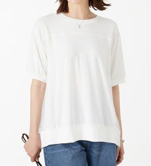 BELLUNA（ベルーナ）の「【Ｌａｇｒｉｌｕａ】後ろチュール切替プルオーバー（カットソー）」｜オフ白