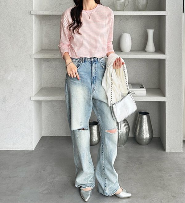 GeeRA（ジーラ）の「着回し自在！スラブシアートップス（カットソー）」｜詳細画像