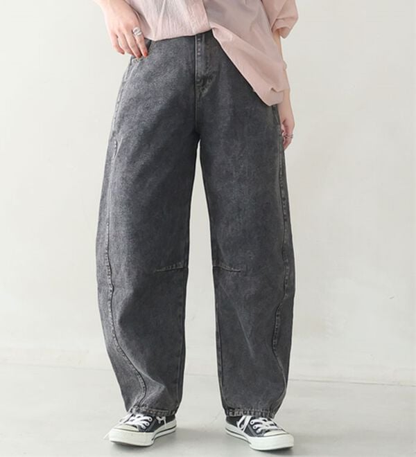 A HAPPY MARILYN（アハッピーマリリン）の「【Ｌ～８Ｌ】トレンドスタイルの、バレルパンツ。（ワイドパンツ・ガウチョ）」｜詳細画像