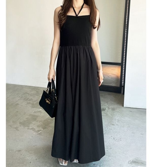 GeeRA（ジーラ）の「着回し異素材ドッキングキャミワンピース（ドッキングワンピース）」｜詳細画像