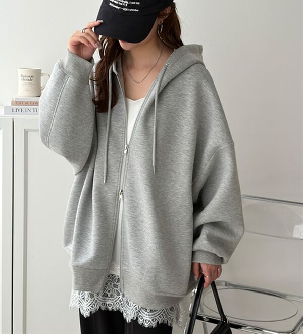GeeRA（ジーラ）の「ダンボールダブルジップビッグパーカー（パーカー）」｜詳細画像