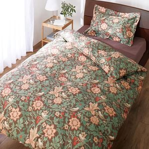 「乾きやすくしわになりにくい高級柄布団カバー（敷布団カバー・シーツ）」｜ブラウン