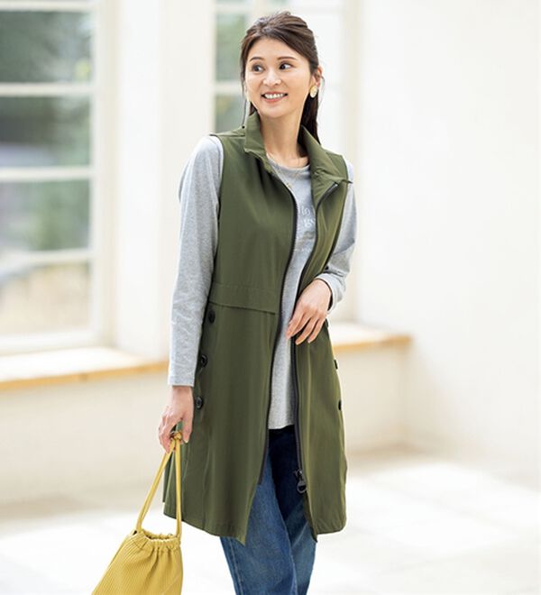 ルフラン（ルフラン）の「季節の変わり目に便利なロングベスト（ベスト）」｜詳細画像