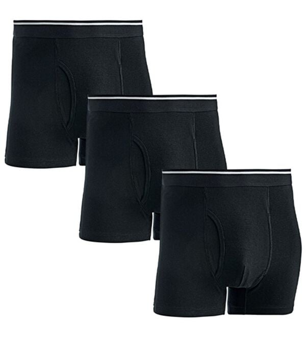 「【３枚組】ズボンにシミを作らないパンツ同色３枚組（メンズ尿漏れパンツ）」｜ブラック