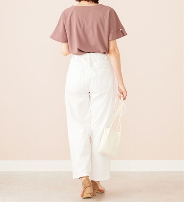 BELLUNA（ベルーナ）の「ジョーゼット素材袖パールブラウス（ブラウス）」｜詳細画像