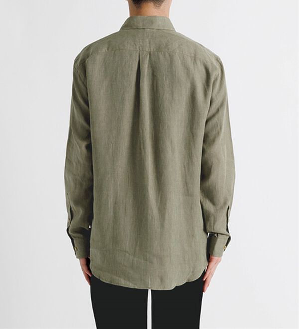 「＜コムルヴァン・オム＞大人のフレンチリネン１００％シャツ（メンズシャツ）」｜詳細画像