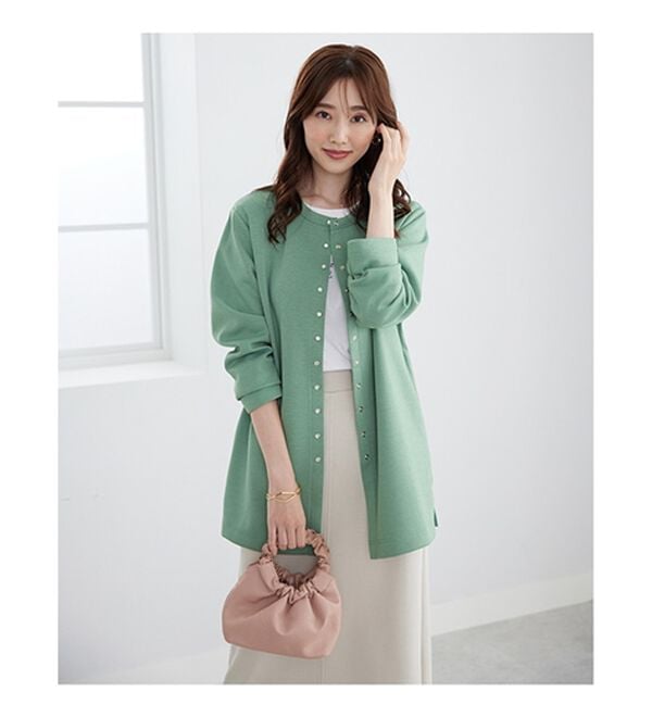 BELLUNA（ベルーナ）の「時短コーデ！ダンボール素材ロングカーデアンサンブル（アンサンブル）」｜詳細画像