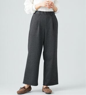 BELLUNA（ベルーナ）の「ウール調ふっくらワイドパンツ（ワイドパンツ・ガウチョ）」｜グレー