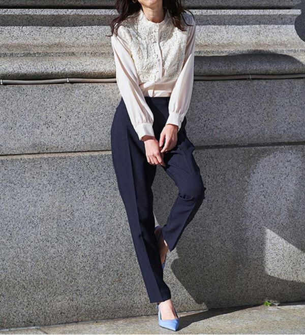 RANAN（ラナン）の「バンドカラー花柄レースブラウス（ブラウス）」｜詳細画像