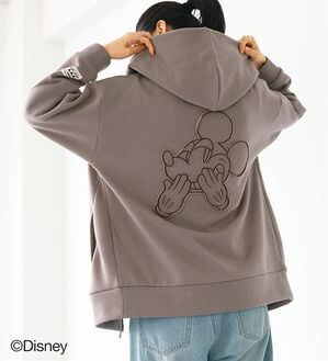 BELLUNA（ベルーナ）の「＜Ｄｉｓｎｅｙ＞【ミッキー】アップリケデザインゆるパーカー（ブルゾン）」｜詳細画像