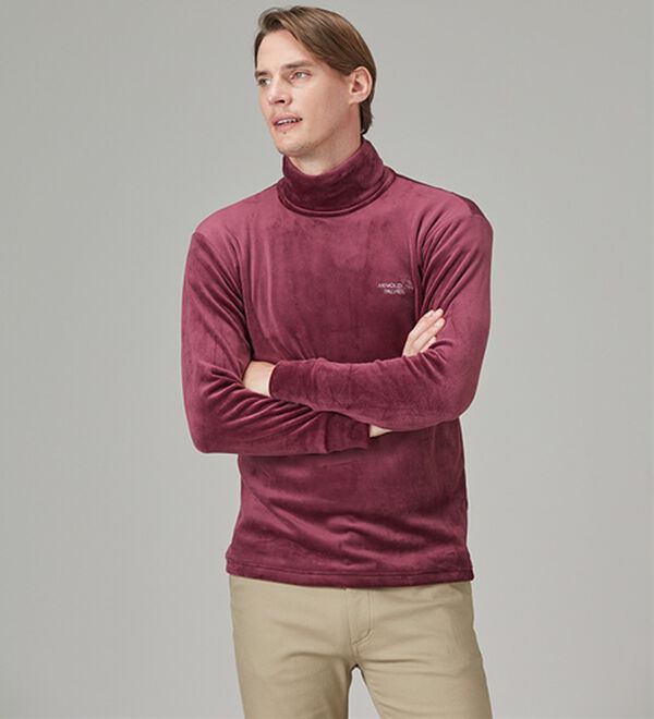 「【３色組】＜アーノルド　パーマー＞上品仕様の暖か両面起毛タートルネック（メンズカットソー）」｜詳細画像