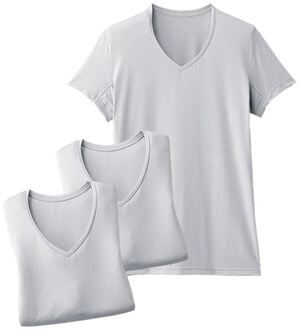 「【３枚組】猛暑の脇汗ジミを隠すエチケットインナー（メンズボクサーパンツ）」｜ライトグレー3枚組