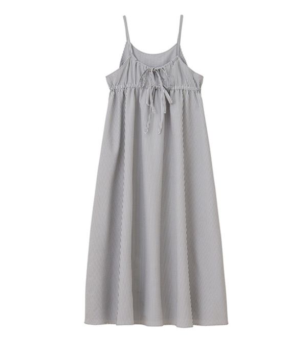 GeeRA（ジーラ）の「サッカー素材バックリボンキャミワンピース（その他ワンピース）」｜詳細画像