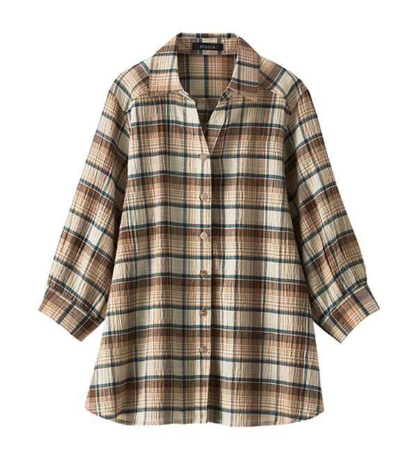 BELLUNA（ベルーナ）の「スキッパー衿ぽこぽこ素材ブラウス（ブラウス）」｜詳細画像