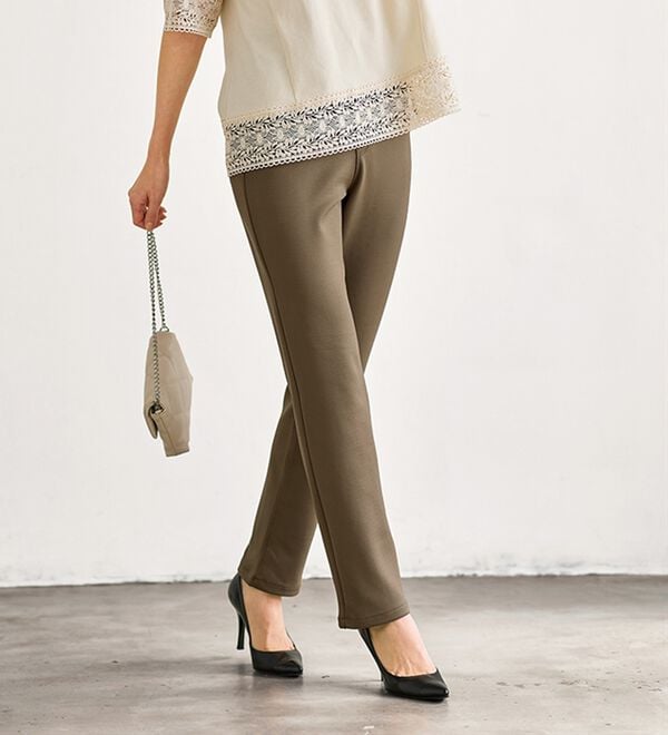 BELLUNA（ベルーナ）の「なめらかボンディング美脚ストレートパンツ（フルレングスパンツ）」｜詳細画像