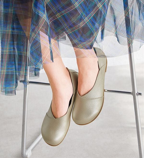 ルフラン（ルフラン）の「足指ゆったり５Ｅはだしシューズ（フラットシューズ）」｜詳細画像