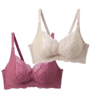 LAVIENNE（ラヴィエンヌ）の「【２色組】下がり胸さんのスッと持ち上げブラ（ブラジャー）」｜2色組