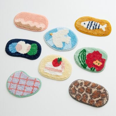 iellio（イエリオ）の「置くだけおしゃれなアクセントマット＜大人かわいい・小物置き・ミニラグ・韓国・玄関やデスクに・コースターとして＞（玄関マット）」