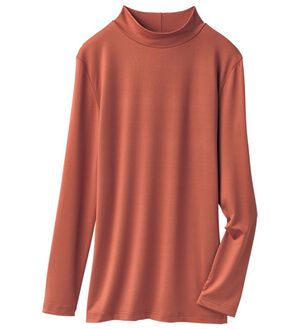 「ＵＶ対策ばっちりハイネック長袖（肌着・インナーウェア）」｜テラコッタ