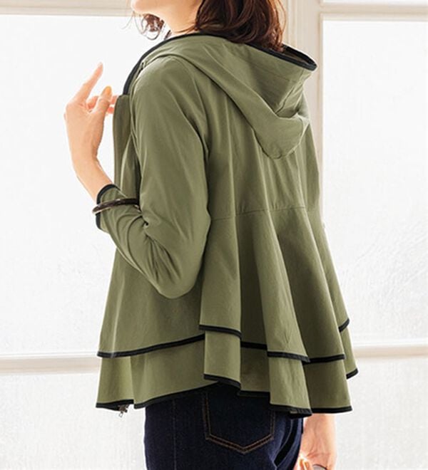 ルフラン（ルフラン）の「体型カバーに重宝！ペプラム切替えパーカー（ブルゾン）」｜詳細画像