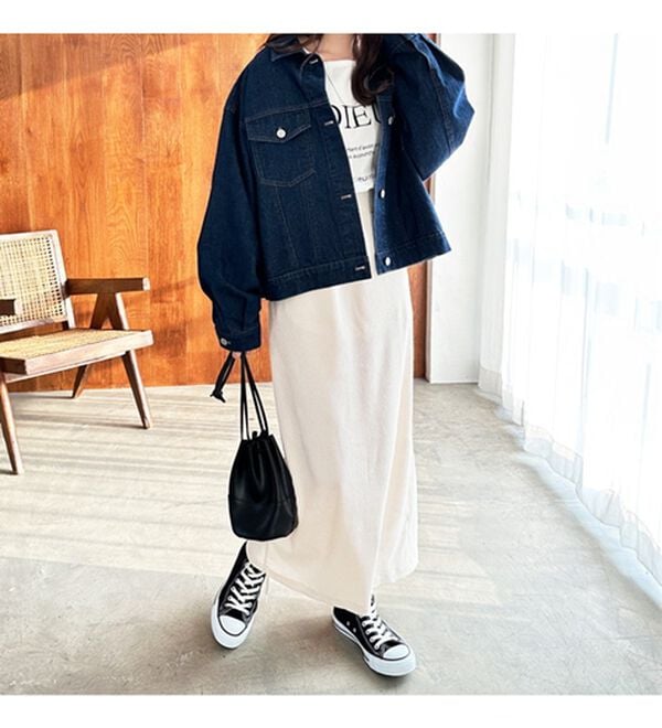 GeeRA（ジーラ）の「【着回し力◎】楽ちんすっきり見え！リブロングスカート（ロングスカート）」｜詳細画像