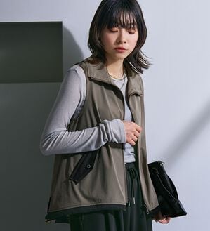 BELLUNA（ベルーナ）の「大人の配色メッシュ使いフレアーベスト（ベスト）」｜詳細画像