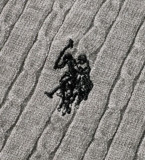 GeeRA（ジーラ）の「【U.S.POLOASSN.】衿付ミニケーブルカーデ（ニットカーディガン）」｜詳細画像