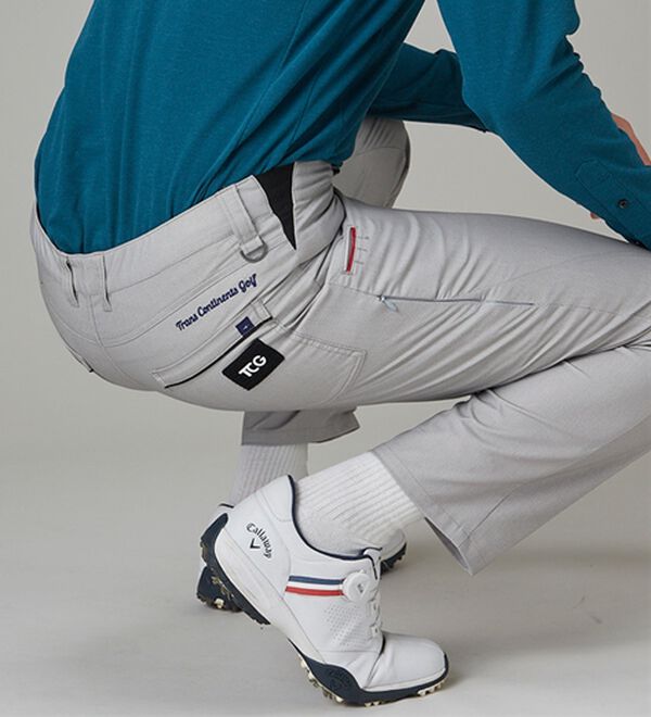 「＜トランスコンチネンツゴルフ＞新すっきり設計ゴルフパンツ（メンズフルレングスパンツ）」｜詳細画像