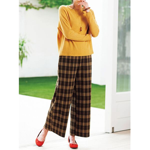 ルフラン（ルフラン）の「【２本組】程よいワイド感のプリーツパンツ（ワイドパンツ・ガウチョ）」｜詳細画像