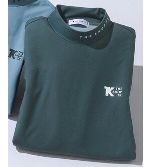 「＜ザ　ショップ　ティーケー＞接触冷感モックネックＴシャツ（メンズＴシャツ）」｜ネイビー