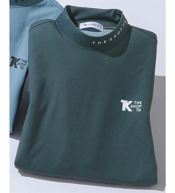 「＜ザ　ショップ　ティーケー＞接触冷感モックネックＴシャツ（メンズＴシャツ）」｜ネイビー