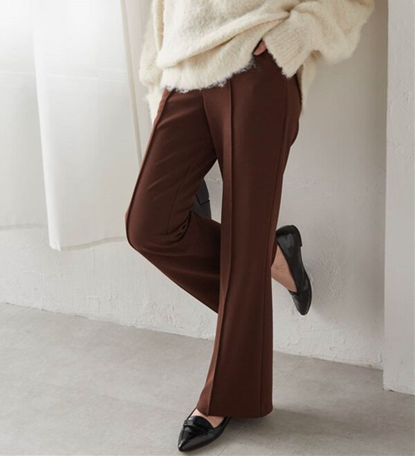 RANAN（ラナン）の「美脚見えツイルフレアーパンツ（フルレングスパンツ）」｜詳細画像