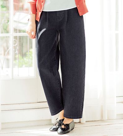 ルフラン（ルフラン）の「ゆったりやわらか素材のデニムパンツ（ワイドパンツ・ガウチョ）」