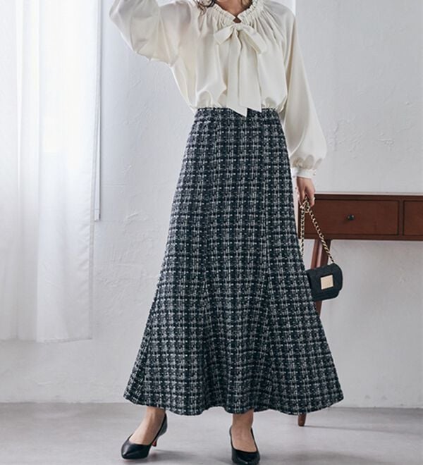 RANAN（ラナン）の「ツイードマーメイドスカート（ロングスカート）」｜詳細画像