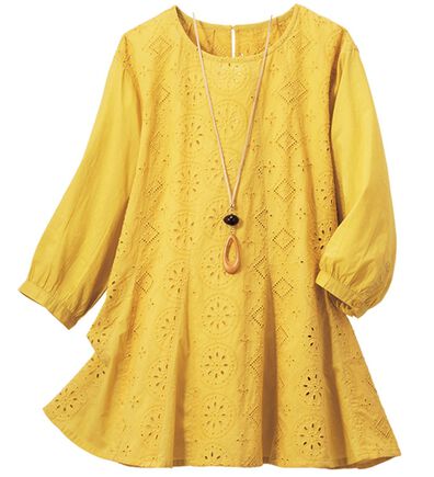 ルフラン（ルフラン）の「刺しゅうレースの切替ブラウス（ブラウス）」