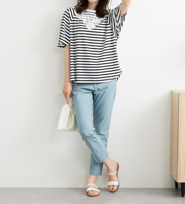 BELLUNA（ベルーナ）の「レース使いポンチョデザインプルオーバー（カットソー）」｜詳細画像