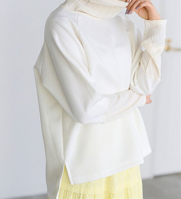 RANAN（ラナン）の「レイヤードデザインカットソー（カットソー）」｜ホワイト