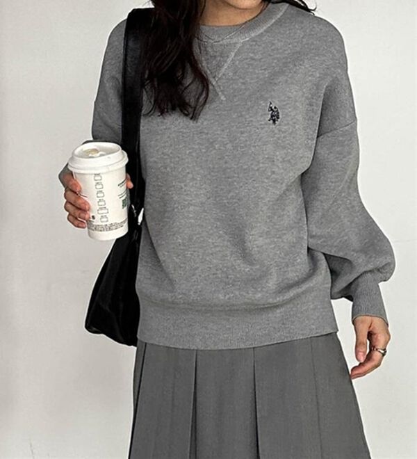 RANAN（ラナン）の「＜U.S.POLO ASSN.＞刺繍スウェットライクニット（ニット・セーター）」｜詳細画像