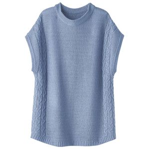 BELLUNA（ベルーナ）の「編地変化ニットベスト（ベスト）」｜ライラック