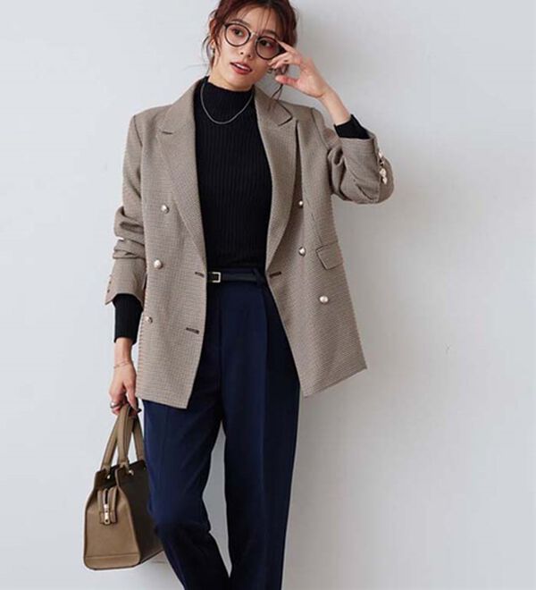 Pierrot（ピエロ）の「着回しストレッチリブハイネックニット（ニット・セーター）」｜詳細画像