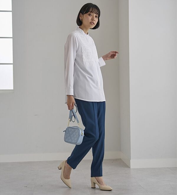 BELLUNA（ベルーナ）の「すっきり見えタックテーパードパンツ（フルレングスパンツ）」｜詳細画像