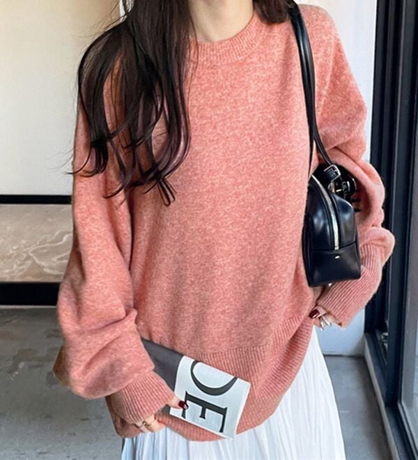 GeeRA（ジーラ）の「ゆるっと柔らか！袖ボリュームメランジニット（ニット・セーター）」｜詳細画像