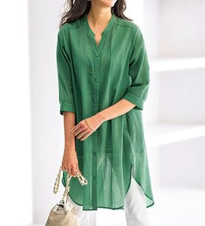 BELLUNA（ベルーナ）の「綿１００％楊柳素材スキッパーワンピース（その他ワンピース）」｜詳細画像