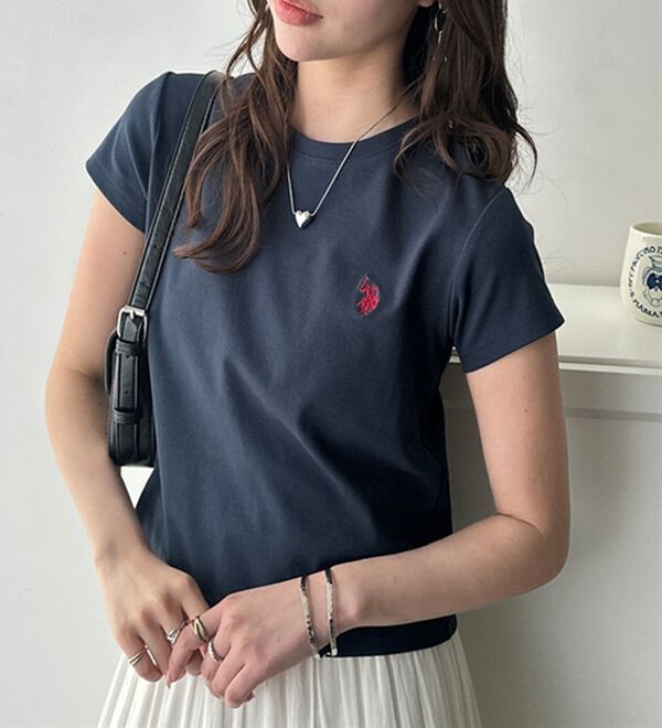 GeeRA（ジーラ）の「【ＵＳ．ＰＯＬＯ．ＡＳＳＮ】汗染み防止ミニＴシャツ（Tシャツ）」｜詳細画像