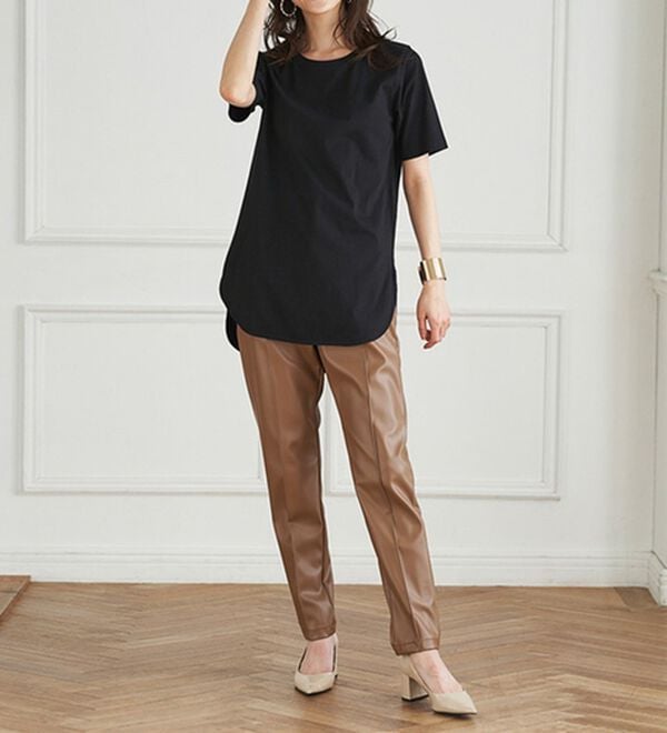 RANAN（ラナン）の「＜ＢＣ＞綿１００％ひんやりラウンドヘムプルオーバー（カットソー）」｜詳細画像