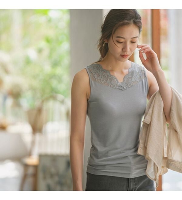 YU'NOW（ユナウ）の「【吸湿発熱】【抗菌防臭】２ＷＡＹタンクトップ（肌着・インナーウェア）」｜詳細画像