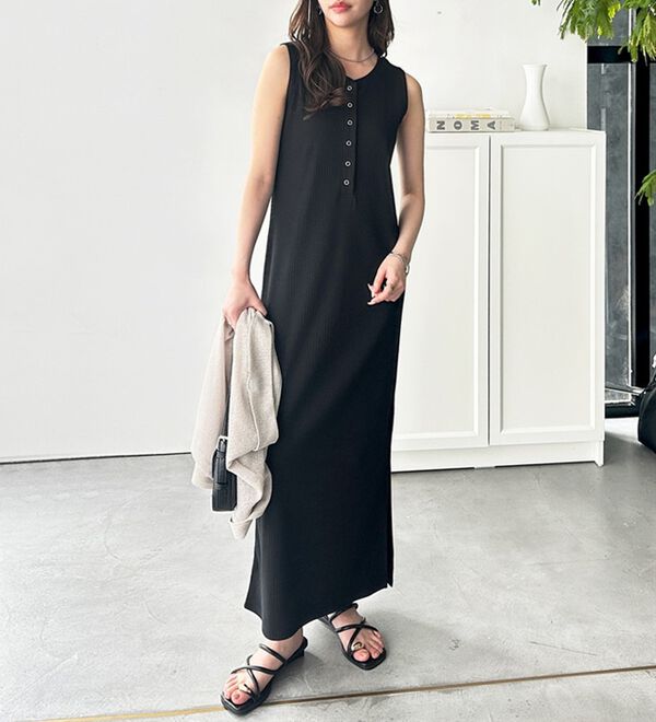 GeeRA（ジーラ）の「全骨格対応！前後２ＷＡＹ細見えタンクワンピース（カットソーワンピース）」｜詳細画像