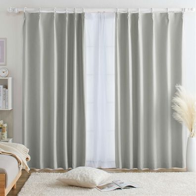 iellio（イエリオ）の「【８日間限定価格】１００％遮光＆防音＆断熱保温ＵＶ見えにくいレース付カーテンセット＜４枚組・遮光１級・無地・洗える・形状記（ドレープカーテン）」